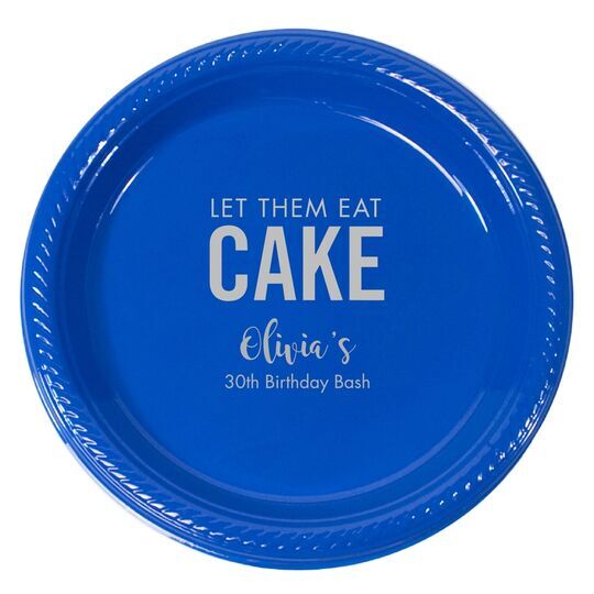 Let Them Eat Cake Plastic Plates